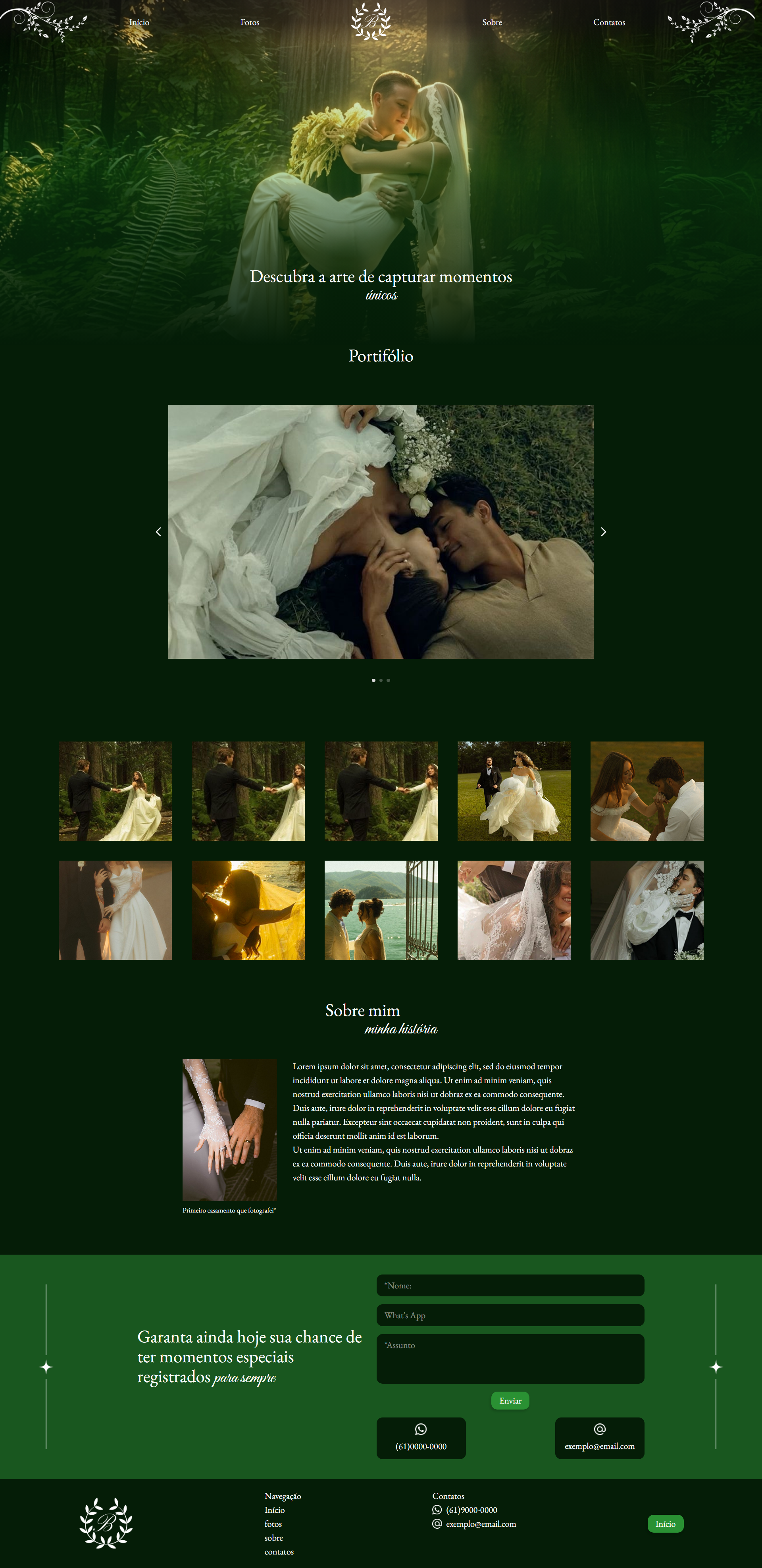 site fotografo de casamento