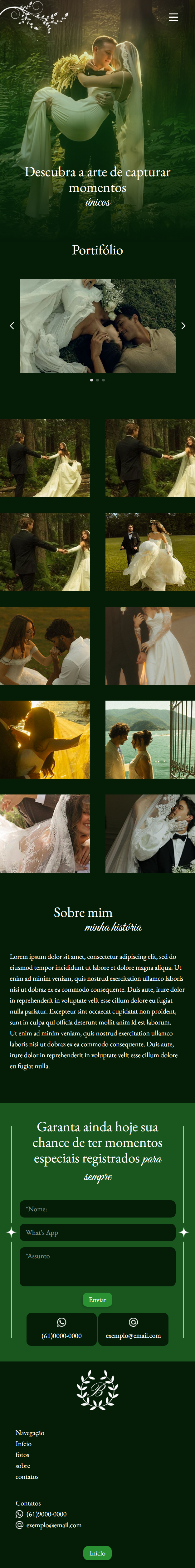 site fotografo de casamento